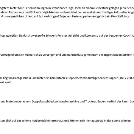 Caterina- Hochkamp 11, App 14 * Wenningstedt-Braderup